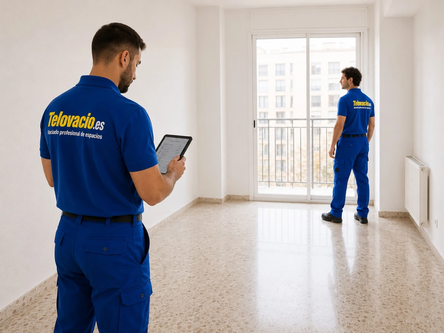 Revisión final de una vivienda despejada después de un vaciado profesional